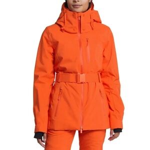 Halfdays Ski Set Aston Belted Jacket Carson Bib Pant Flame Orange